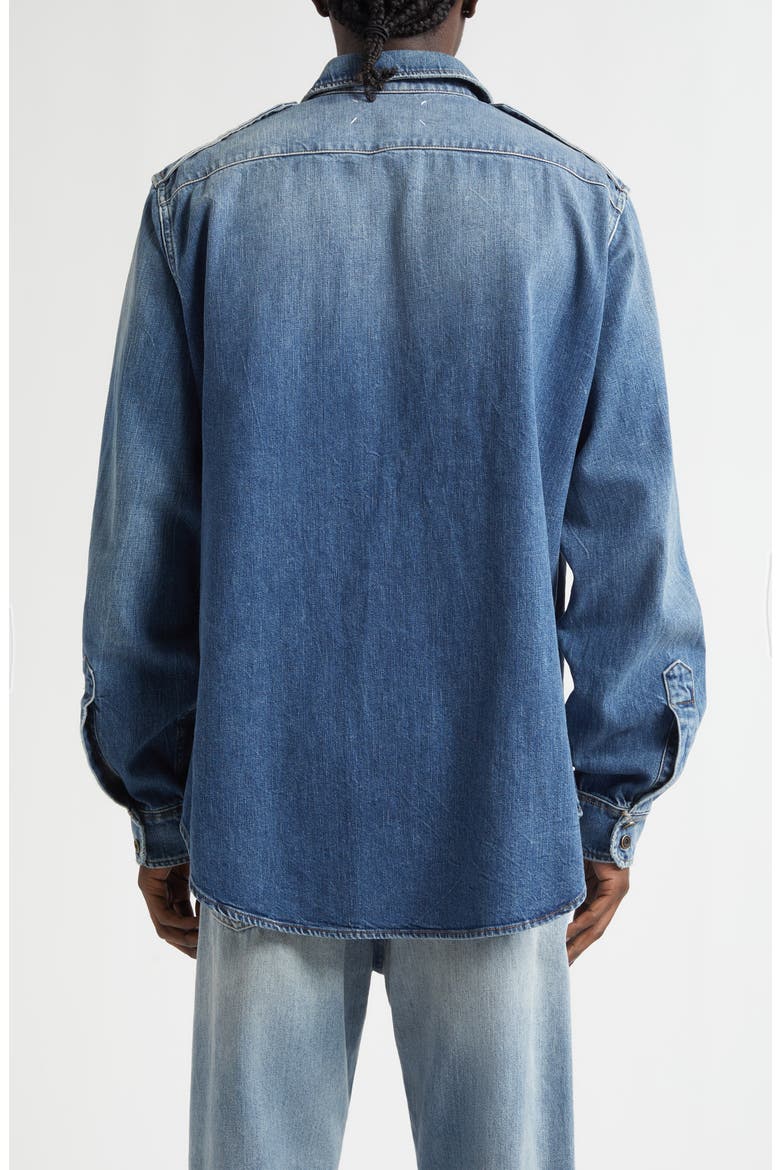 Long Sleeve Denim Button-Up Shirt, Alternate, color, VINTAGE MEDIUM BLUE
