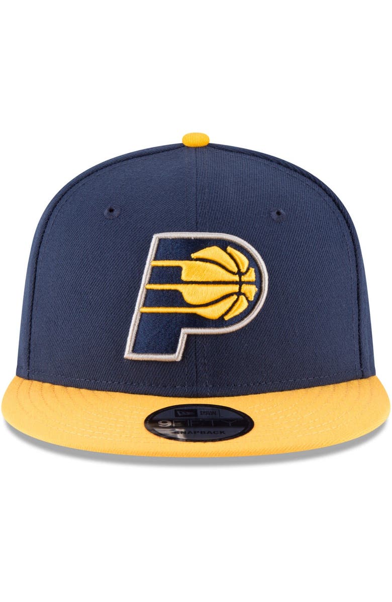 New Era Men's New Era Navy/Gold Indiana Pacers Two-Tone 9FIFTY Adjustable Hat, Alternate, color, 