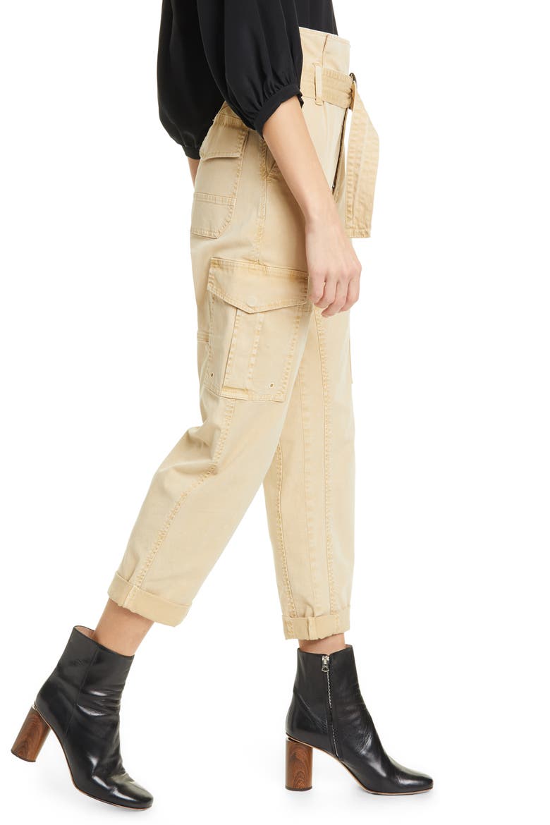 Safari Paperbag Waist Pants, Alternate, color, CARGO