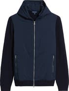 Peter Millar Holdridge Crown Crafted Merino Wool Blend Hybrid Zip-Up Hoodie