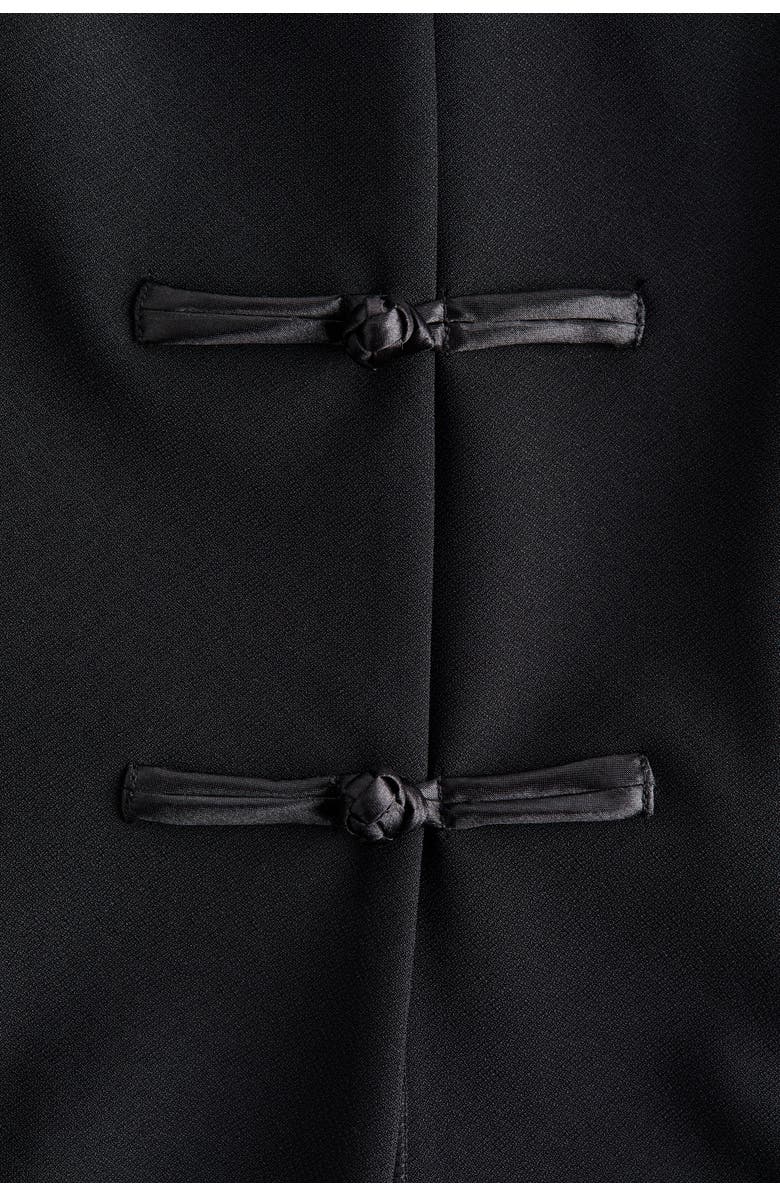 H&M Knot-button Jacket, Alternate, color, Black
