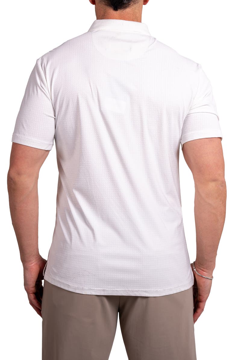 Maceoo Ascension0044 White Stretch Nylon Polo, Alternate, color, White