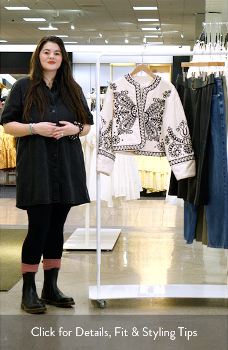 Embroidered Crop Jacket, sales video thumbnail