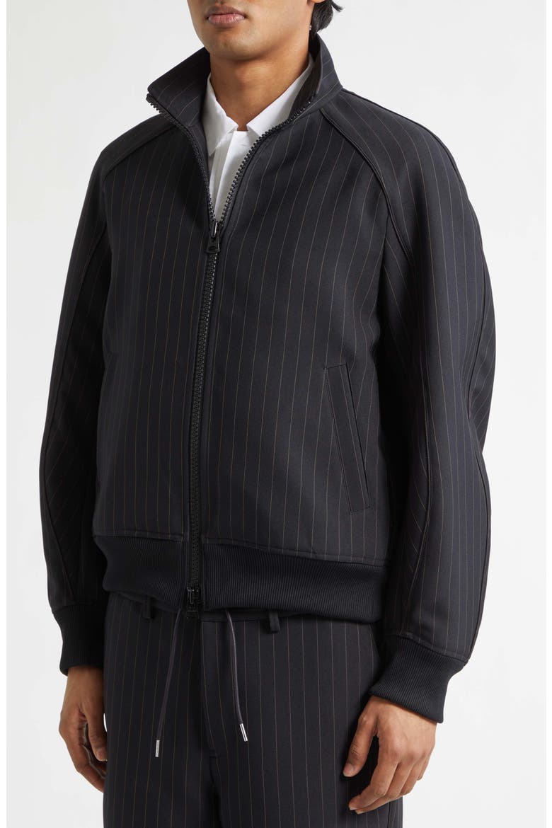 Stripe Twill Jacket, Alternate, color, BLACK STRIPE