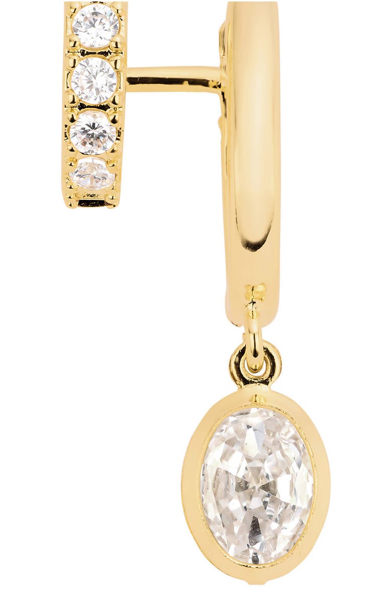 ATHRA LUXE The Muse Oval Drop Huggie Earrings, Alternate, color, 