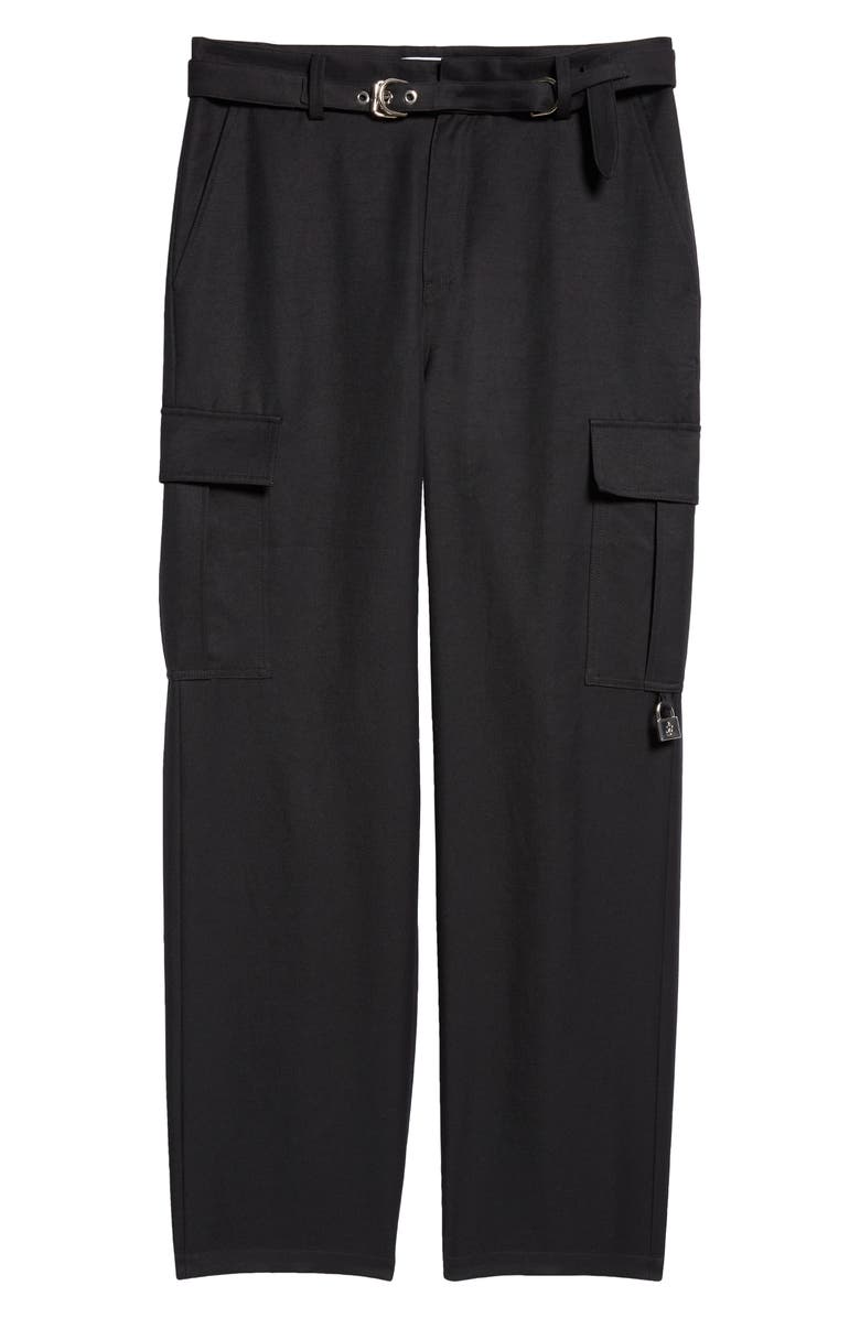 JW Anderson Belted Padlock Detail Cargo Pants, Alternate, color, 
