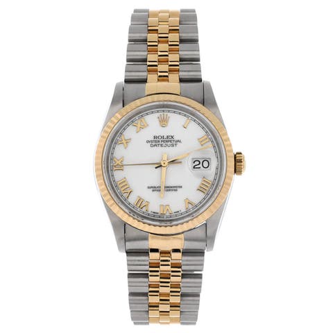 Oyster Perpetual Datejust Automatic Watch Stainless Steel and Yellow Gold 36