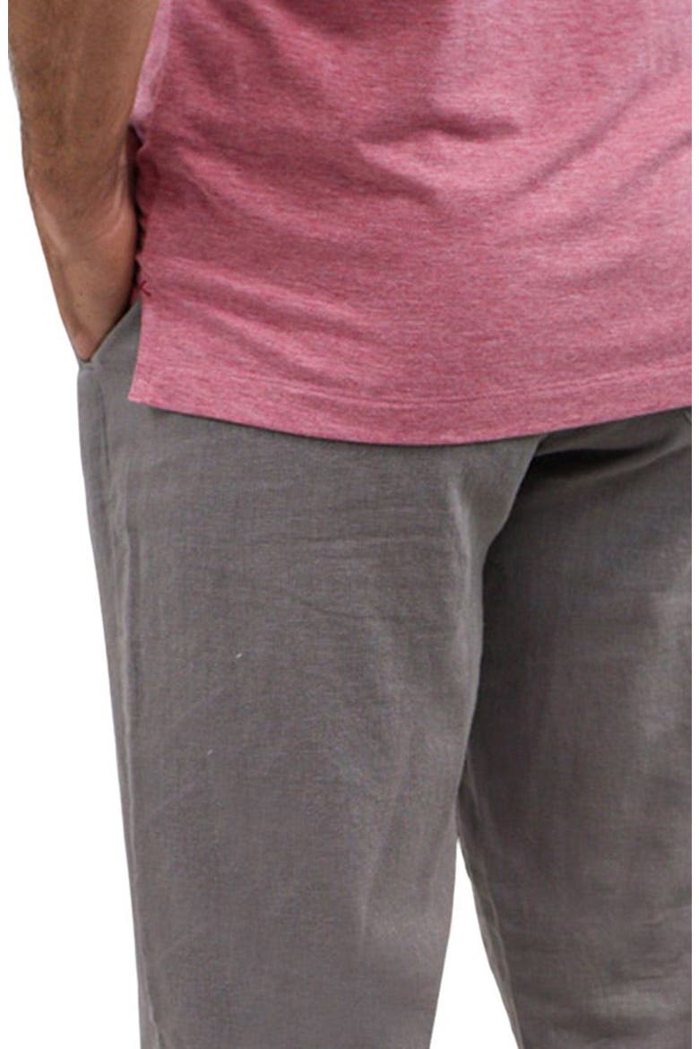 Linen Blend Pull-On Pants, Alternate, color, CHARCOAL