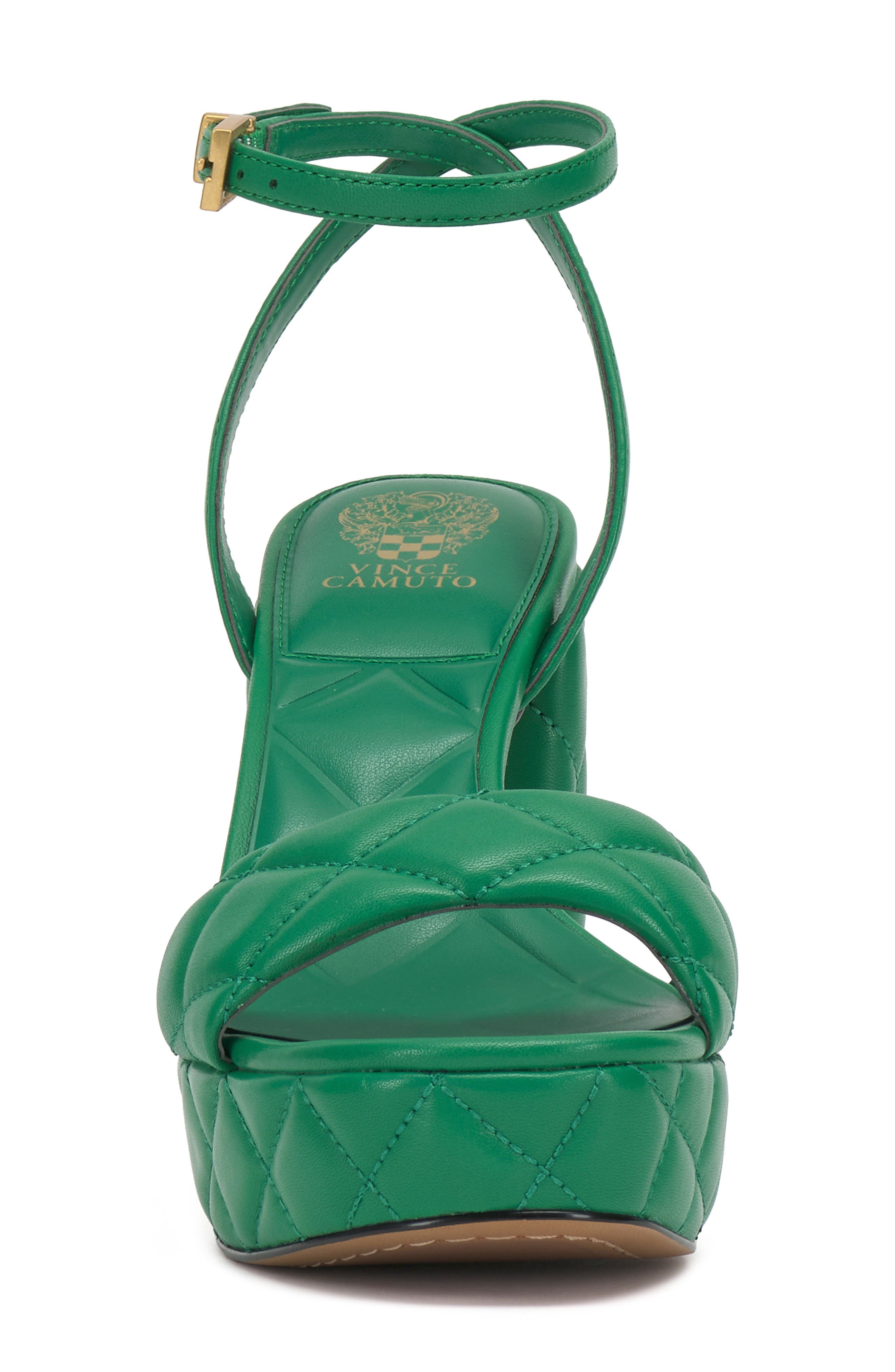 Vince Camuto Pendry Ankle Strap Platform Sandal, Alternate, color, Emerald