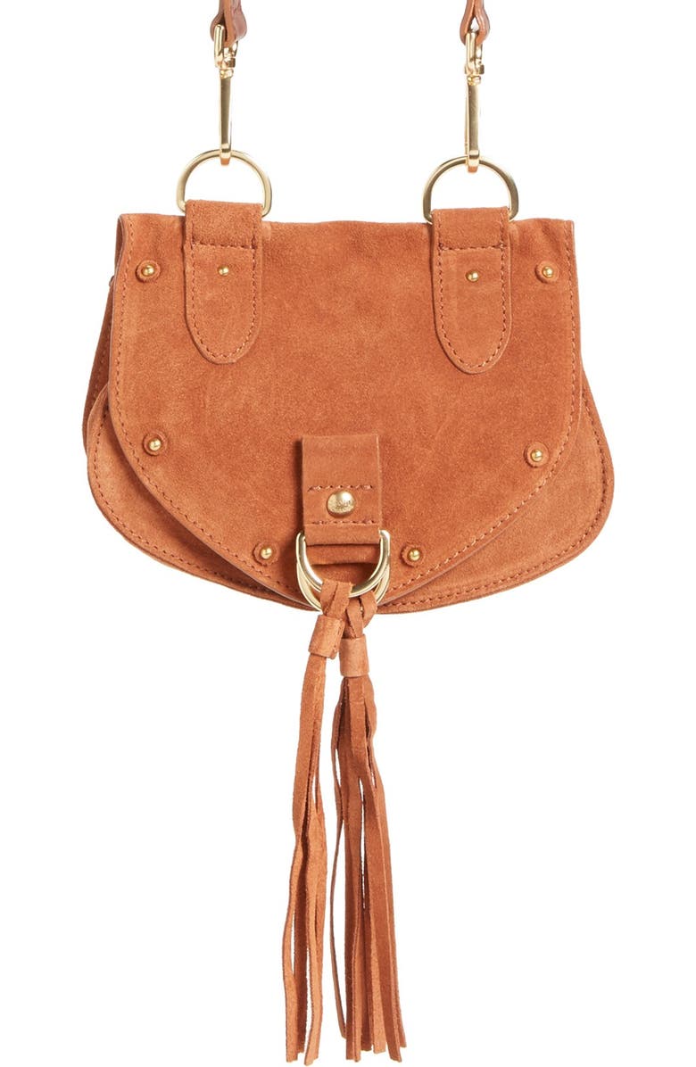 See by Chloé 'Small Collins' Leather & Suede Messenger Bag, Main, color,