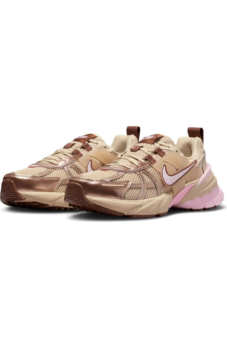 Nike V2K Run Sneaker, Main, color, Sand Drift/ Pink/ Brown