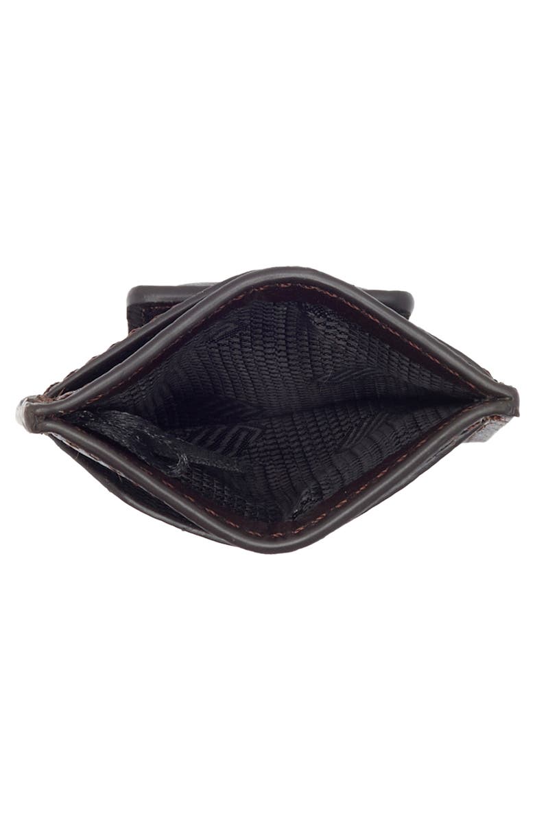 Johnston & Murphy Pebbled Leather Cardholder Wallet, Alternate, color, Dark Brown