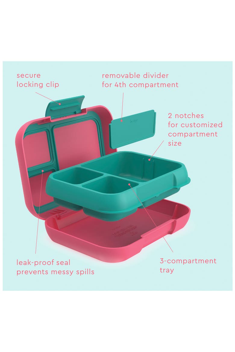 Pop Lunch Box - Coral/Teal, Alternate, color, CORAL TEAL