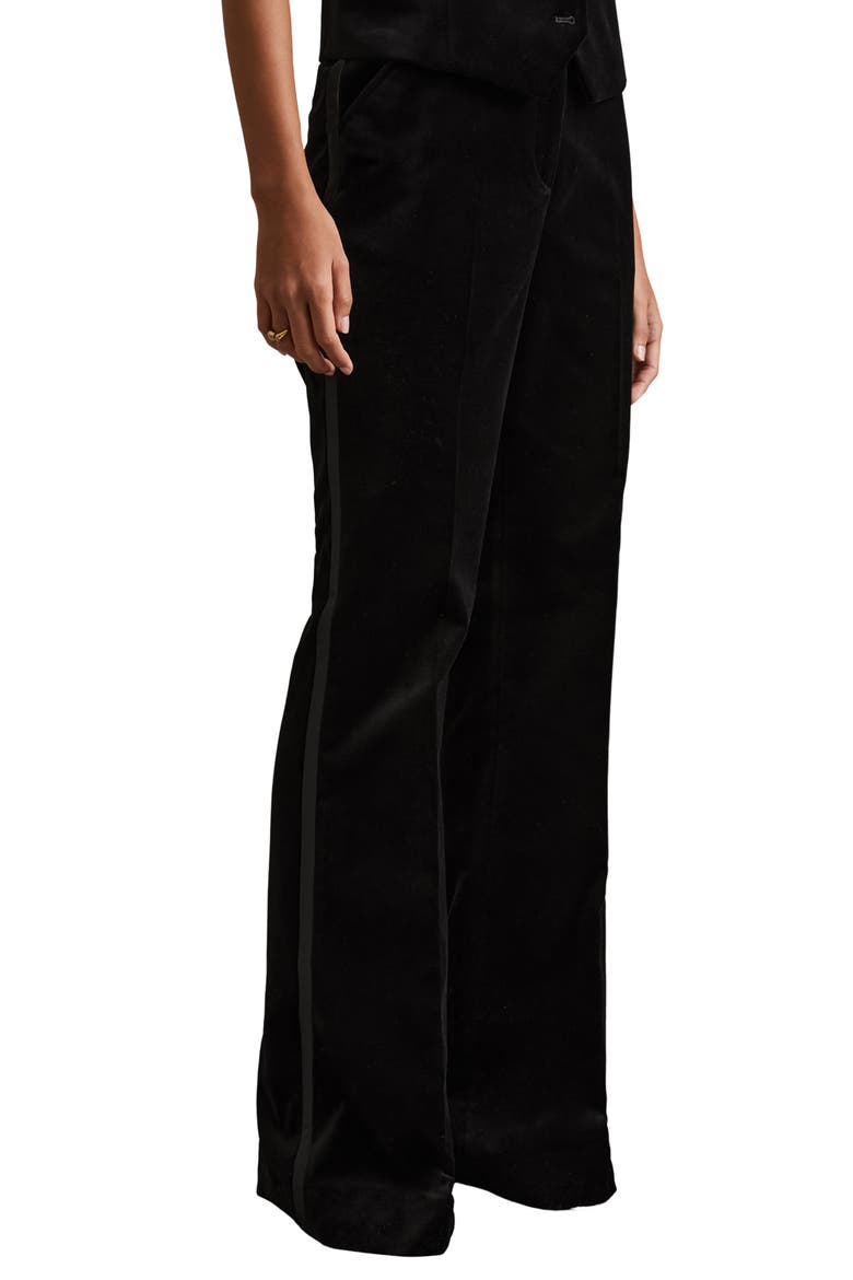 Parisa Cotton Velveteen Pants, Main, color, BLACK