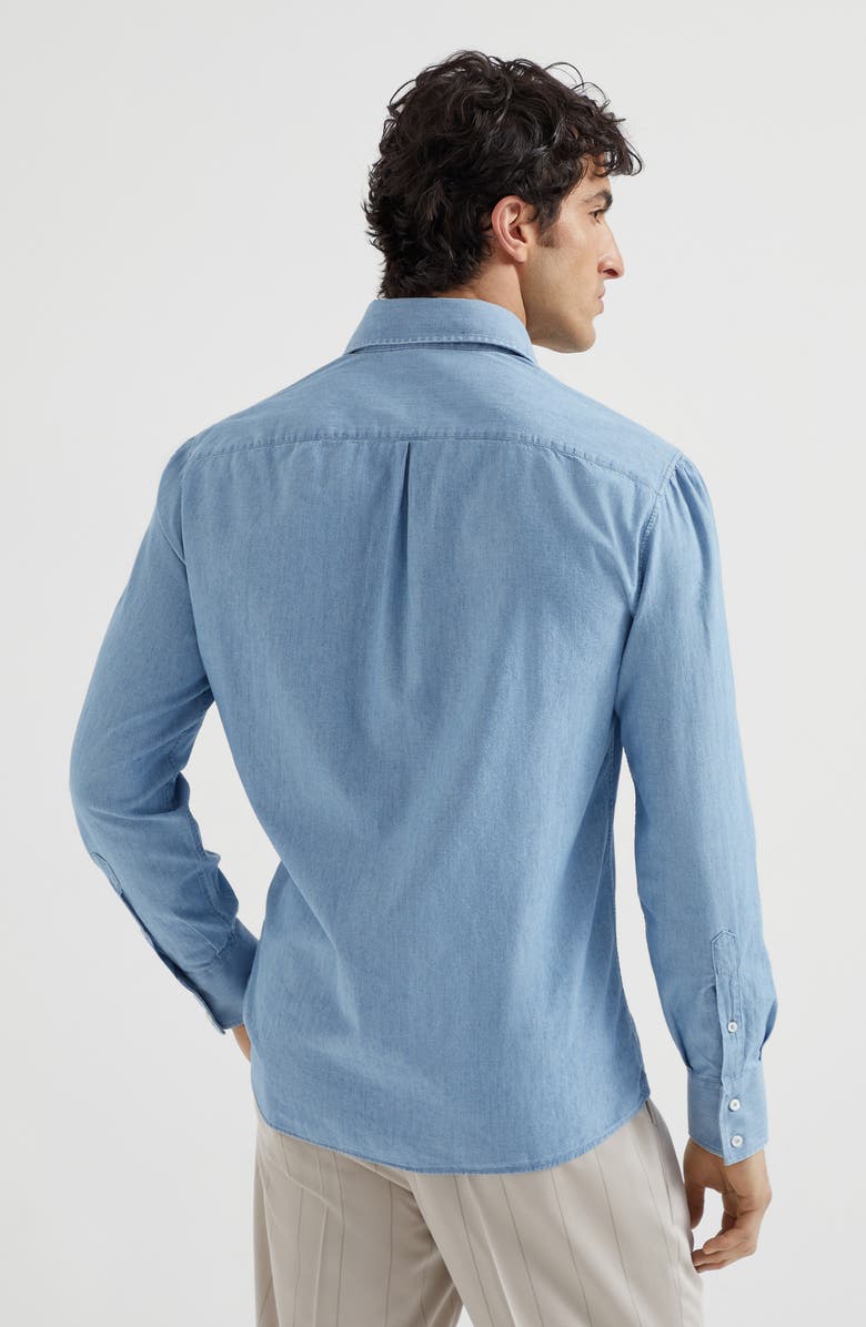 Brunello Cucinelli Chambray shirt, Alternate, color, Medium Denim