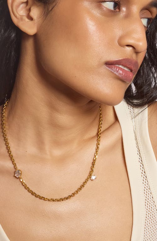Lady Grey Crystal Tilt Cubic Zirconia Necklace
