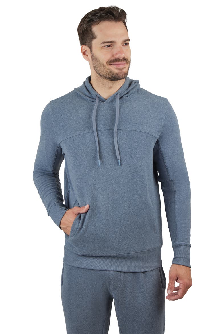 Ultra Mélange Fleece Hoodie, Alternate, color, NAVY BLAZER