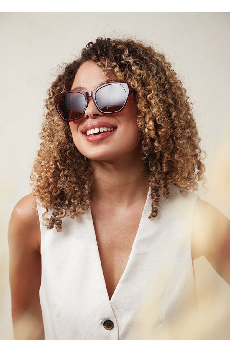 COVRY Irena Sunglasses, Alternate, color, Terracotta