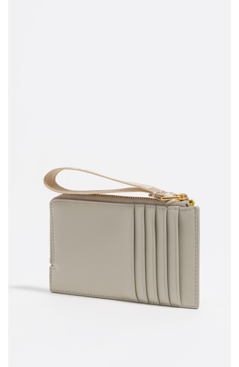 Bimba y Lola Leather Purse With Logo Plaque, Alternate, color, Stone