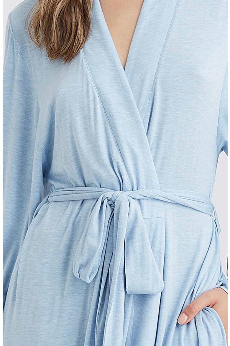 Kate Stretch Modal Maxi Robe, Alternate, color, WINTER BLUE