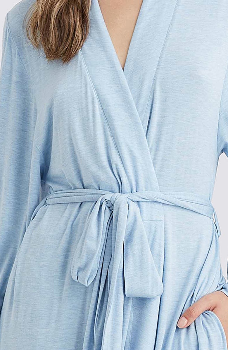 Papinelle Kate Stretch Modal Maxi Robe, Alternate, color, Winter Blue