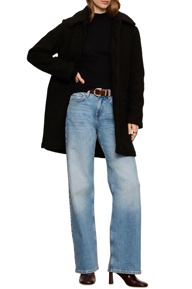 Upside Faux Fur Jacket, Alternate, color, BLACK