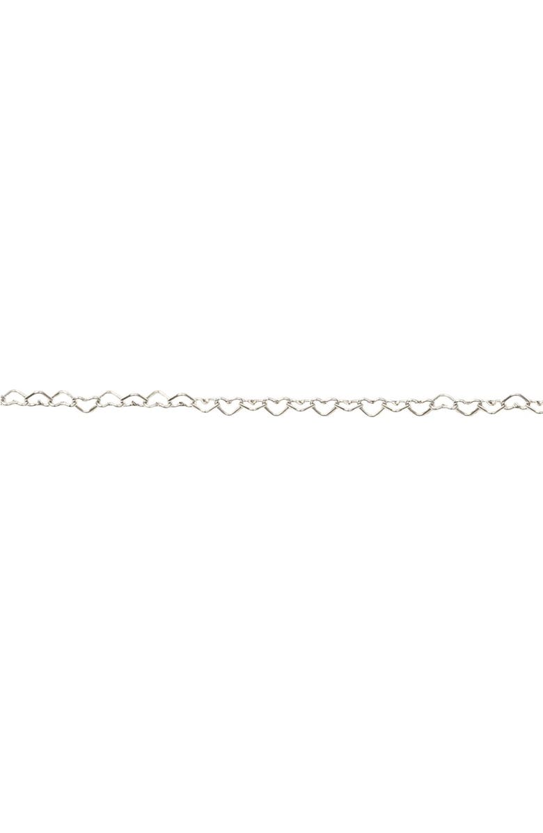 MADE BY MARY Heart Chain Bracelet, Main, color, Silver