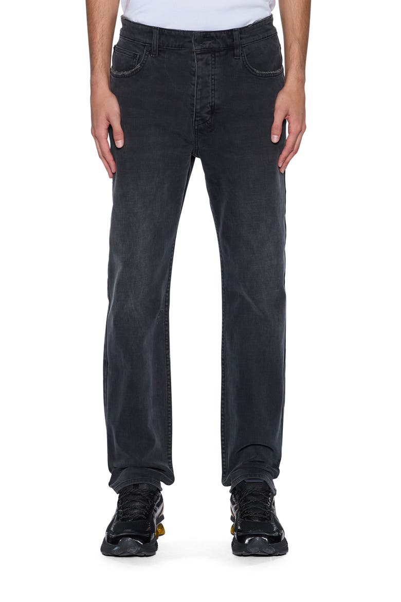 Hazlow 3rd Degree Black Straight Leg Jeans, Main, color, CHARCOAL