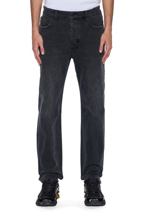 Hazlow 3rd Degree Black Straight Leg Jeans (Charcoal)