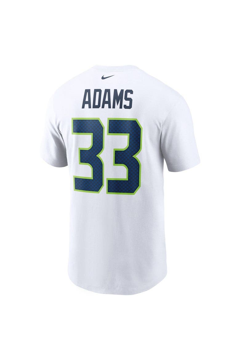 Men's Nike Jamal Adams Navy Seattle Seahawks Name & Number T-Shirt, Alternate, color, WHITE