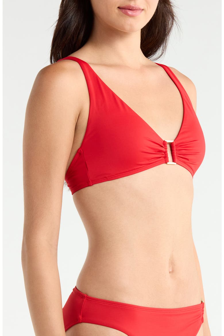 Ring Bikini Top, Alternate, color, CRUISING RED
