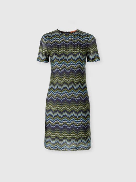 Short-sleeve Viscose Mini Dress