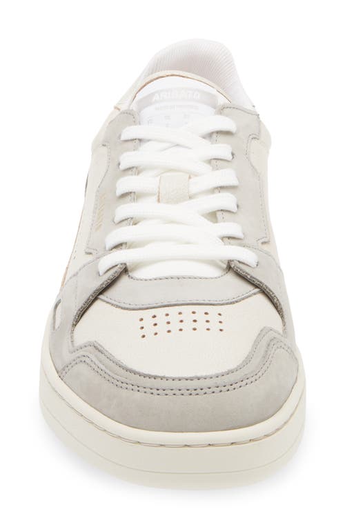 Axel Arigato Dice Lo Nubuck And Leather Sneakers In Beige/light Grey
