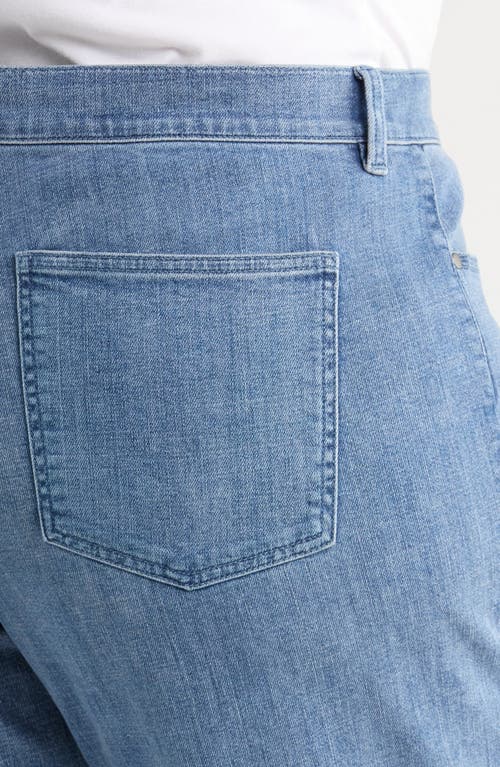 Eileen Fisher High Waist Ankle Straight Leg Jeans In Blue