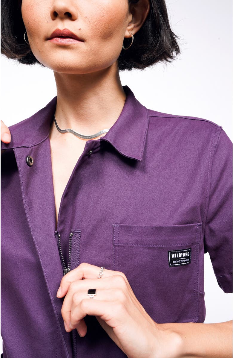 WILDFANG Essential High Waisted Coverall, Alternate, color, Plum