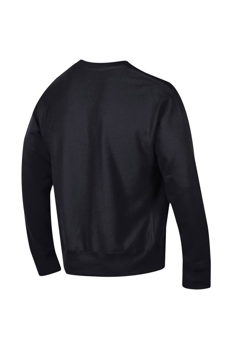 Men's Champion Black Maryland Terrapins Arch Reverse Weave Pullover Sweatshirt, Alternate, color, Black