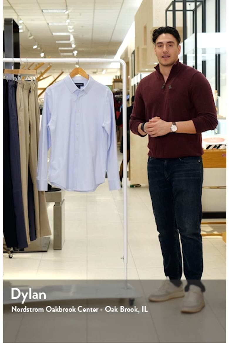 Ellis Trim Fit Solid Button-Down Shirt video