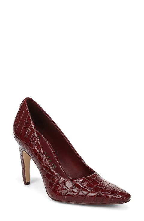 Solenne Croc Embossed Pump