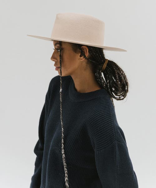 Gigi Pip Dakota Wide Brim Felt Hat In Cream