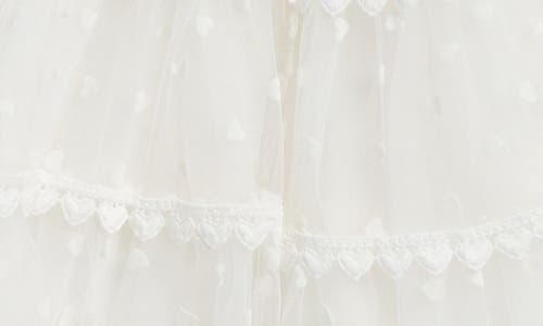 Doe A Dear Kids' Velvet Heart Mesh Tutu Skirt In White