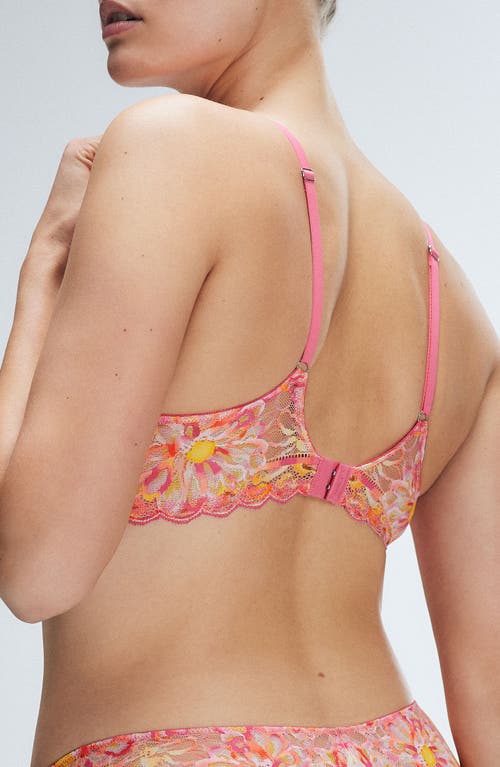 Savage X Fenty Sunray Lace Plunge Bra In Acacia Pink