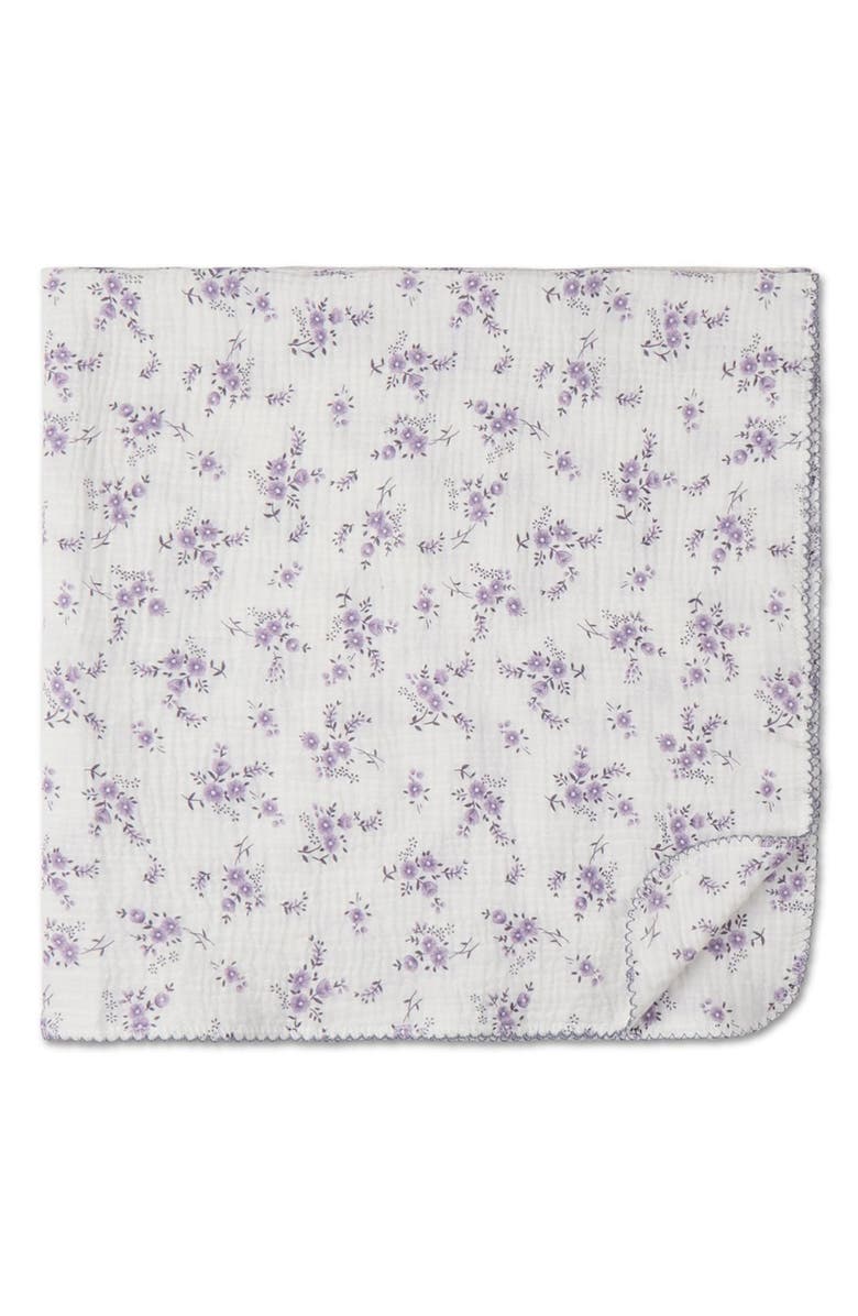 MiniMoi Abigail Cotton Swaddle Blanket, Alternate, color, Lavender