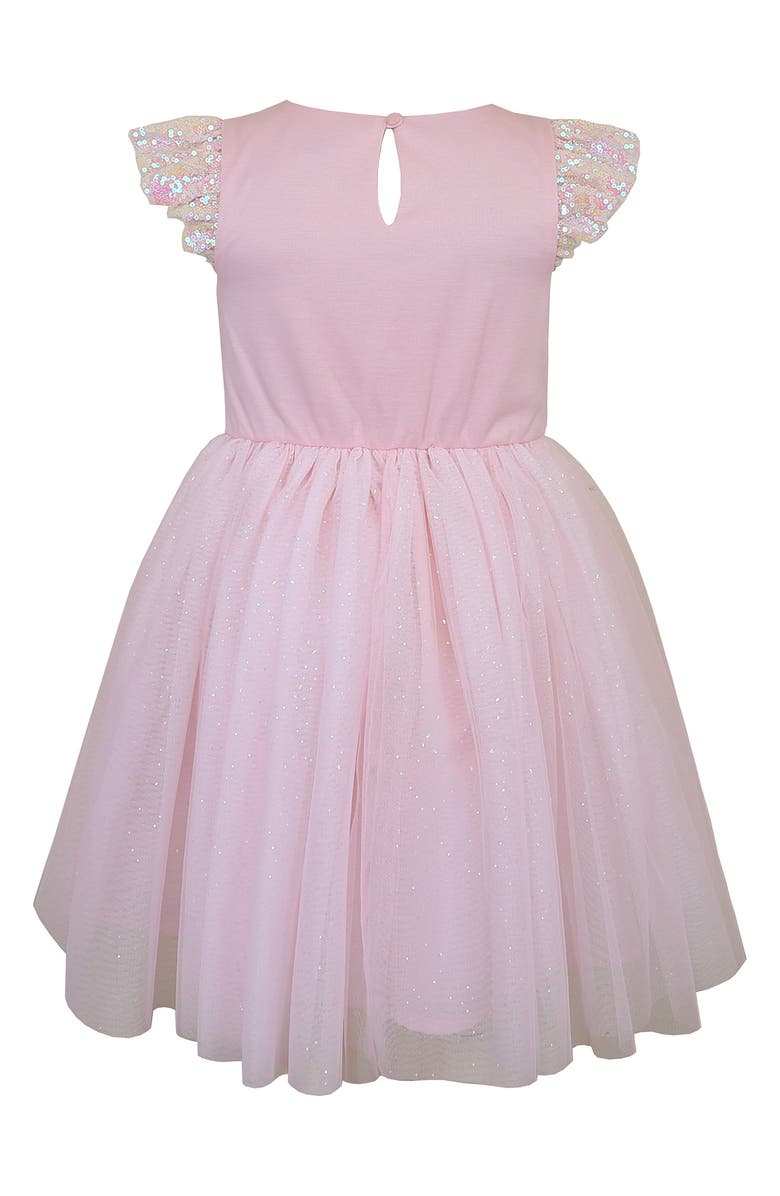 Zunie Kids' Bear Sequin Tutu Party Dress, Alternate, color, Blush