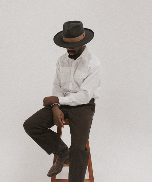 Two Roads Hat Co. Echo Park Fedora Hat In Dark Earth