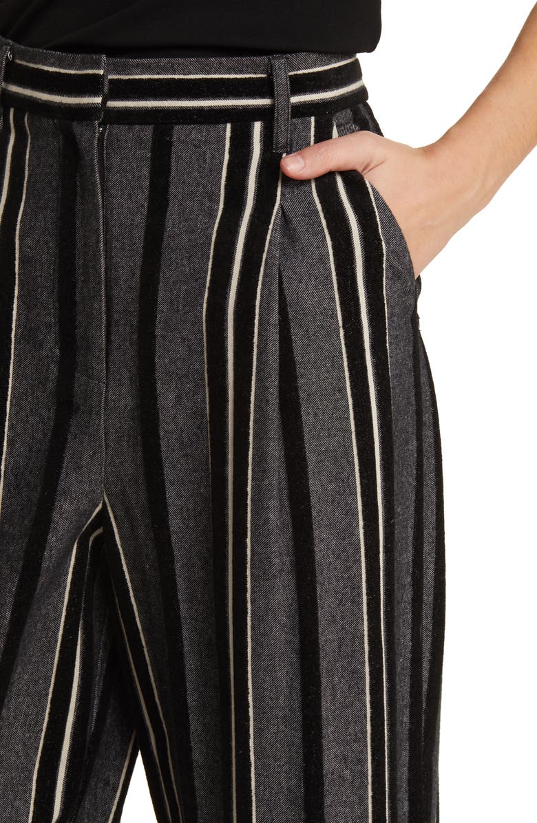 Masai Copenhagen Piedad Stripe Wide Leg Crop Cotton Pants, Alternate, color, 