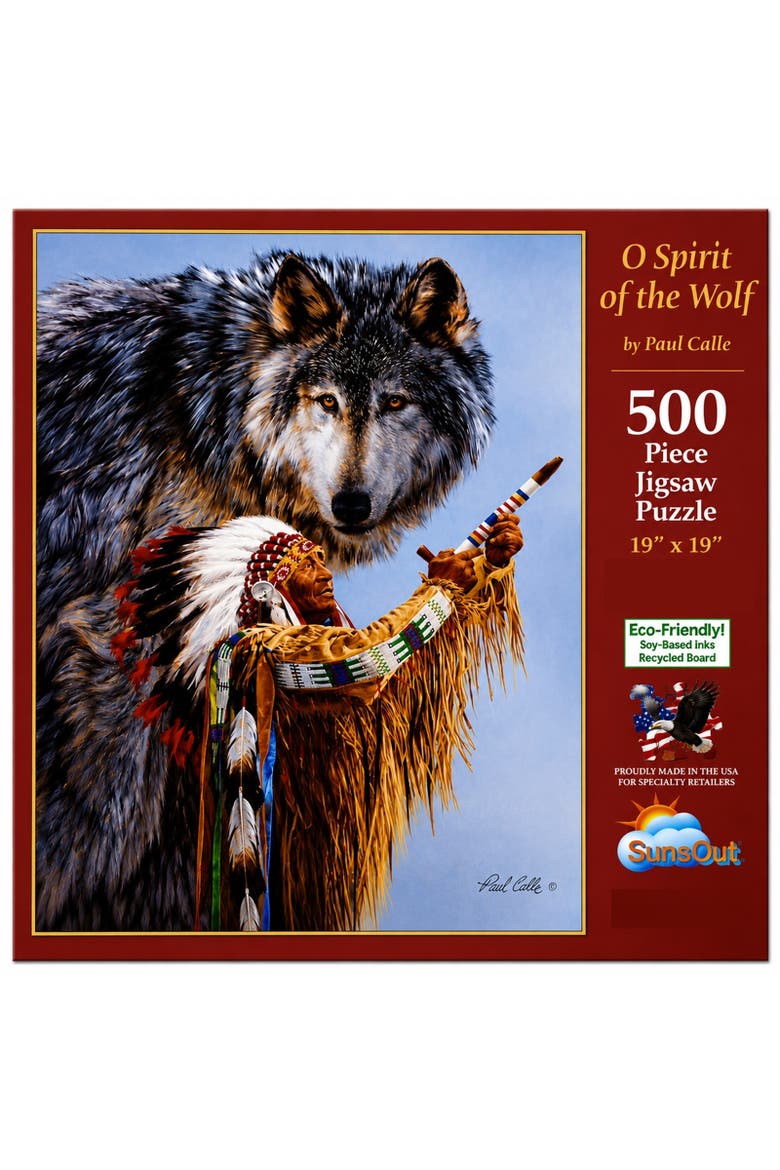 O Spirit of the Wolf 500 piece Jigsaw Puzzle for Adults, Alternate, color, Multicolor