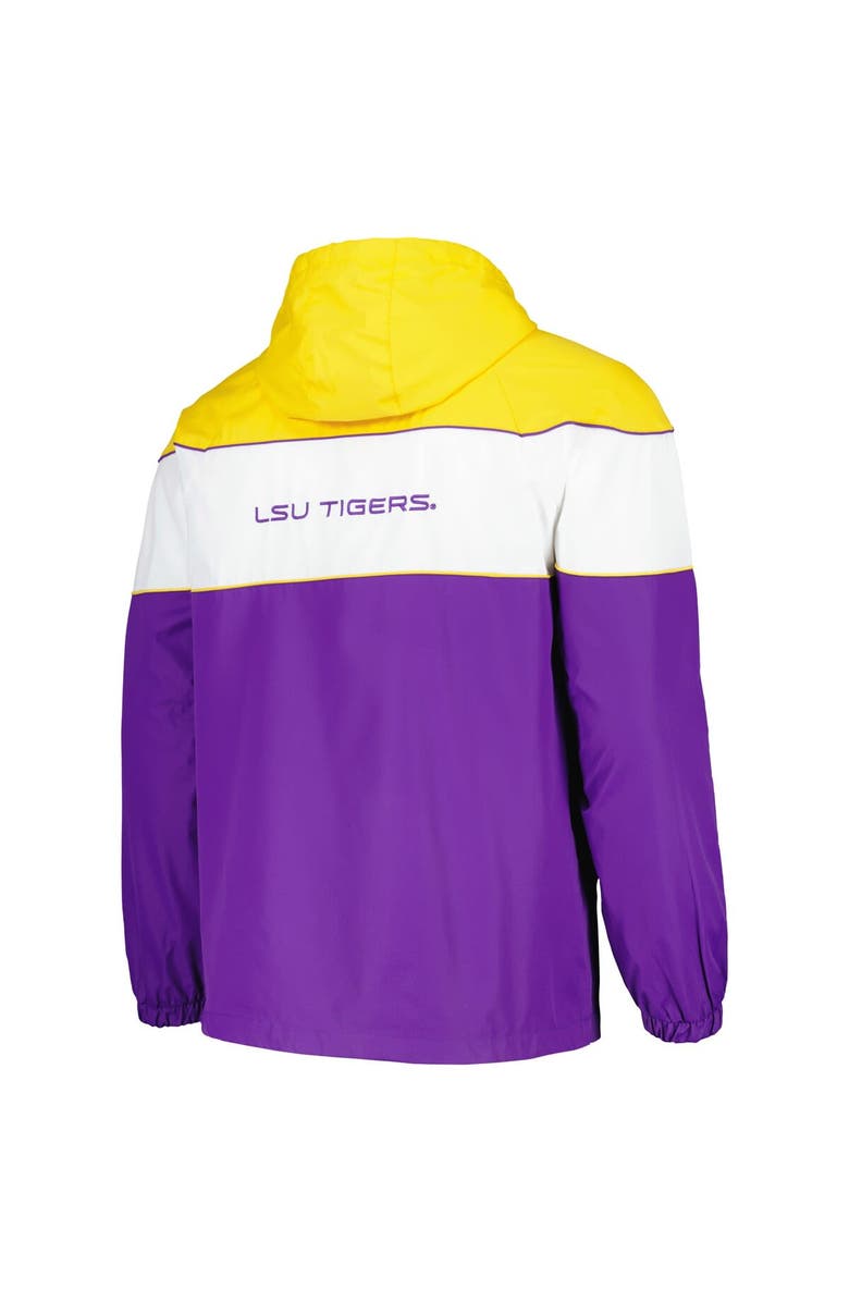 G-III SPORTS BY CARL BANKS Men's G-III Sports by Carl Banks Purple LSU Tigers Center Line Half-Zip Raglan Hoodie Jacket, Alternate, color, Purple