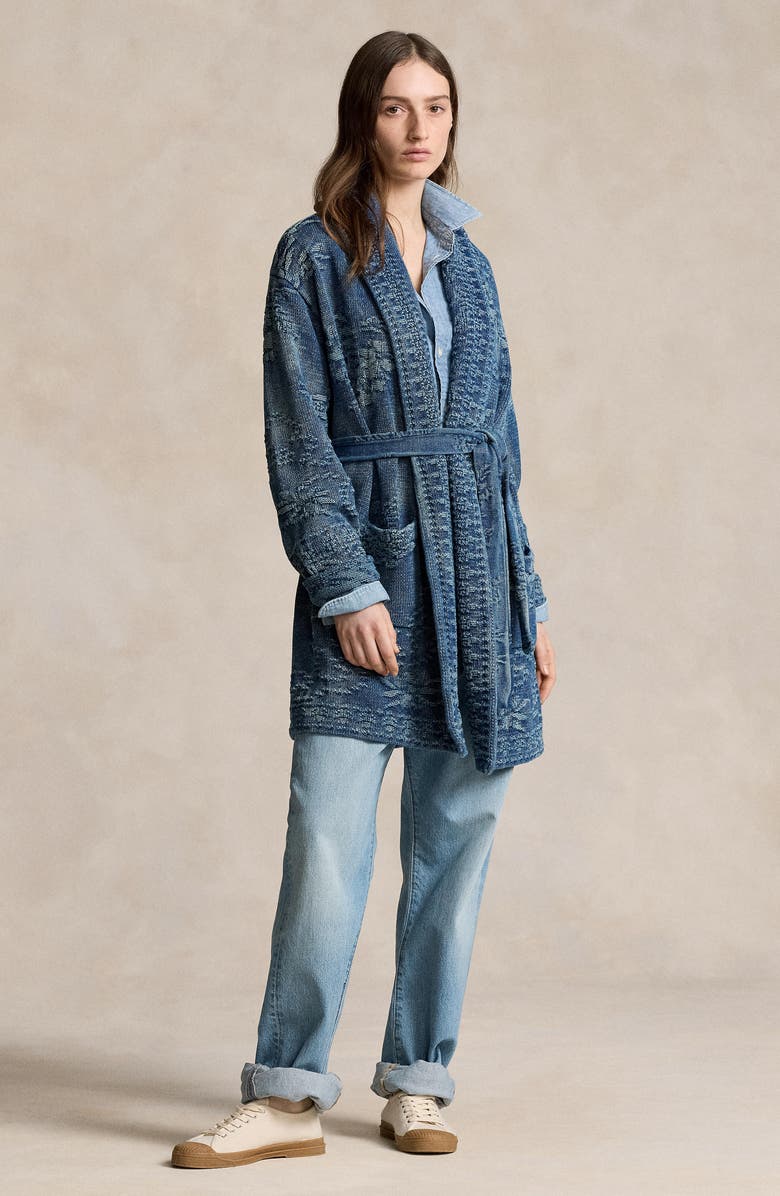 Polo Ralph Lauren Floral Shawl Collar Cotton Cardigan, Alternate, color,