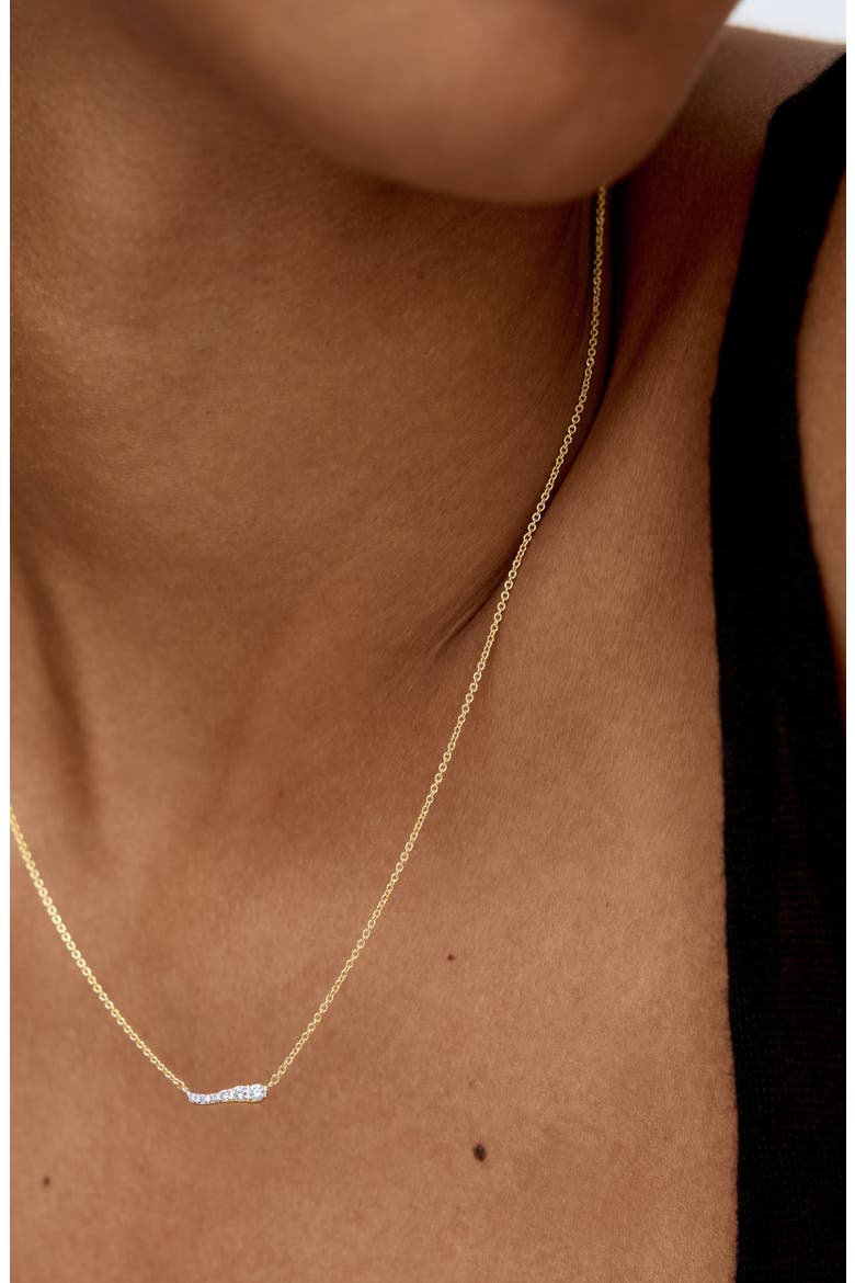 Riva Pavé Lab Grown Diamond Necklace, Alternate, color, 18CT GOLD VERMEIL
