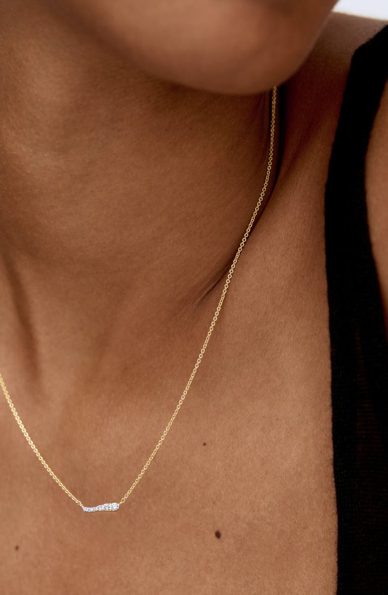 Monica Vinader Riva Pavé Lab Grown Diamond Necklace, Alternate, color, 18Ct Gold Vermeil